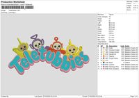 Tubbiestext Embroidery File 6 sizes