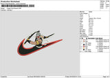 Swoosh Tangen Embroidery File 6 sizes