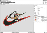 Swoosh Tangen Embroidery File 6 sizes