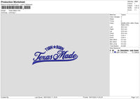 Texas Text 02 Embroidery File 6 sizes