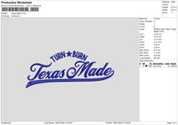 Texas Text 02 Embroidery File 6 sizes