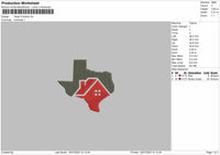 Texas Property Embroidery File Design