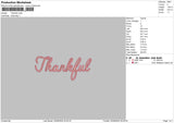 Thankfultext Embroidery File 6 sizes