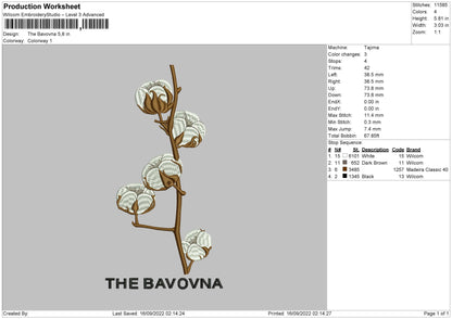 The Bavovna Embroidery File 5 Sizes
