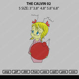 The Calvin 02 Embroidery File 5 sizes