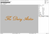 Daisy Text Embroidery Machine Design File 6 sizes