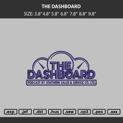 the Dashboard Embroidery Machine Design File 6 sizes