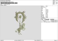 Horse 2109 Embroidery File 6 sizes