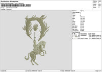 Horse 2109 Embroidery File 6 sizes
