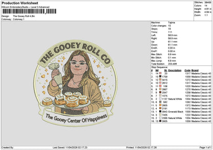 Gooeytext Embroidery File 6 sizes