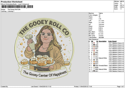 Gooeytext Embroidery File 6 sizes