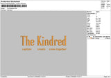Kindredtext Embroidery File 6 sizes