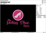 Ladiestext 0806 Embroidery File 6 sizes