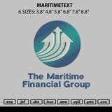 Maritimetext Embroidery File 6 sizes