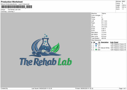 Rehabtext 0606 Embroidery Machine Design File 6 sizes