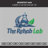 Rehabtext 0606 Embroidery Machine Design File 6 sizes
