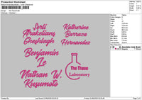 Thanetext Embroidery File 6 sizes