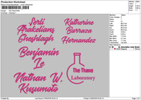 Thanetext Embroidery File 6 sizes