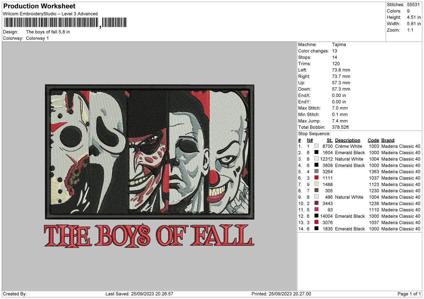 Boys Of All Embroidery File 6 sizes
