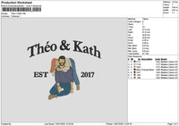 Theo Photoflat Embroidery File 6 sizes