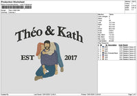 Theo Photoflat Embroidery File 6 sizes