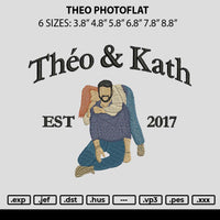 Theo Photoflat Embroidery File 6 sizes