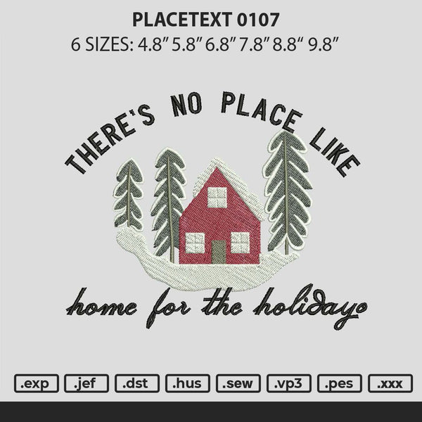 Placetext 0107 Embroidery File 6 sizes