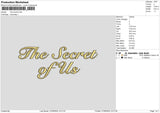Secret Text Embroidery File 6 sizes