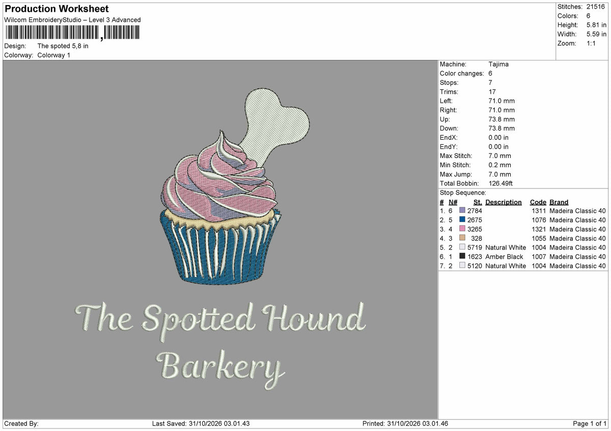 Cake Text 3110 Embroidery Machine Design File 6 sizes