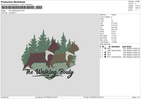 Walkingtext Embroidery File 6 sizes