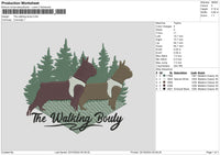 Walkingtext Embroidery File 6 sizes