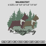 Walkingtext Embroidery File 6 sizes