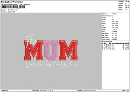 Mumtext Embroidery File 6 sizes