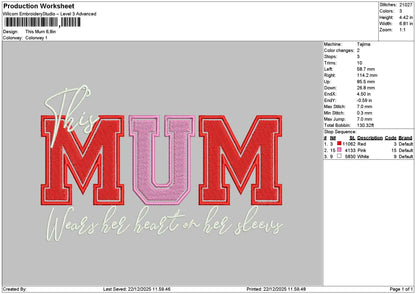 Mumtext Embroidery File 6 sizes