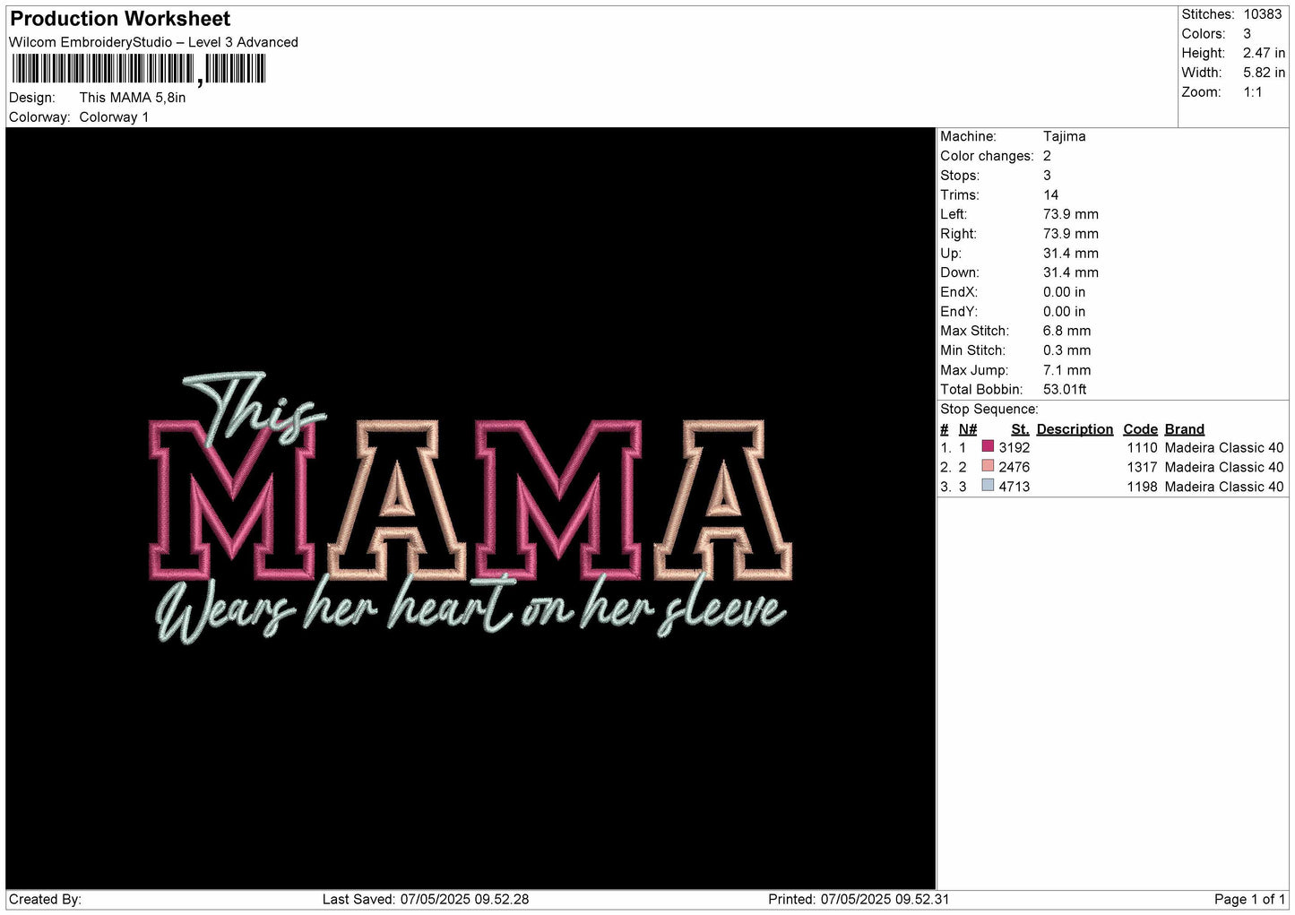This MAMA Embroidery Files