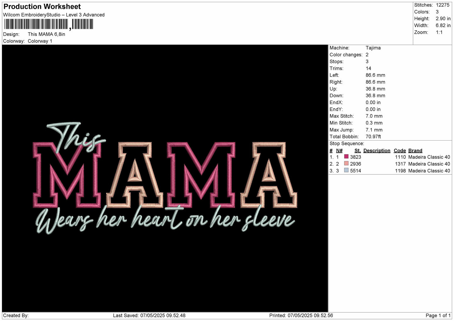 This MAMA Embroidery Files