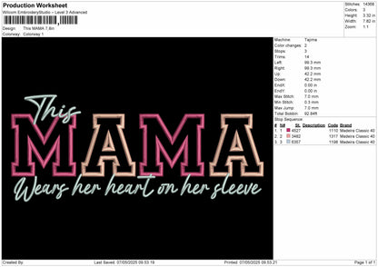 This MAMA Embroidery Files