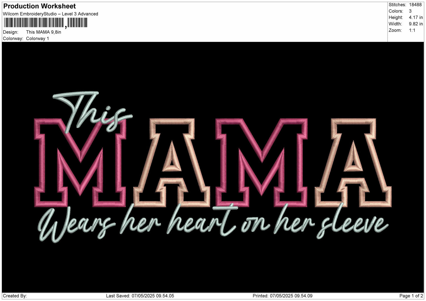 This MAMA Embroidery Files