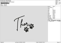 Thortext Embroidery File 6 sizes