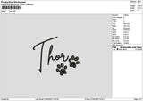 Thortext Embroidery File 6 sizes