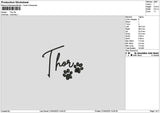 Thortext Embroidery File 6 sizes