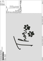 Thortext Embroidery File 6 sizes