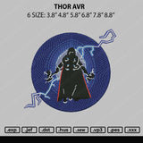 Thor Avr Embroidery File 6 sizes