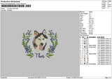 Thor Dog Embroidery File 6 sizes