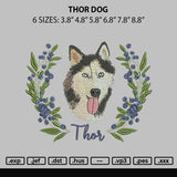 Thor Dog Embroidery File 6 sizes