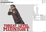 Threat Level V1 Embroidery File 6 sizes