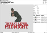 Threat Level V2 Embroidery File 6 sizes