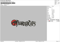 Thunder Cats Embroidery File 6 sizes