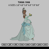 Tiana 1908 Embroidery File 6 sizes