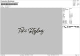 Tiki Text Embroidery File 6 sizes